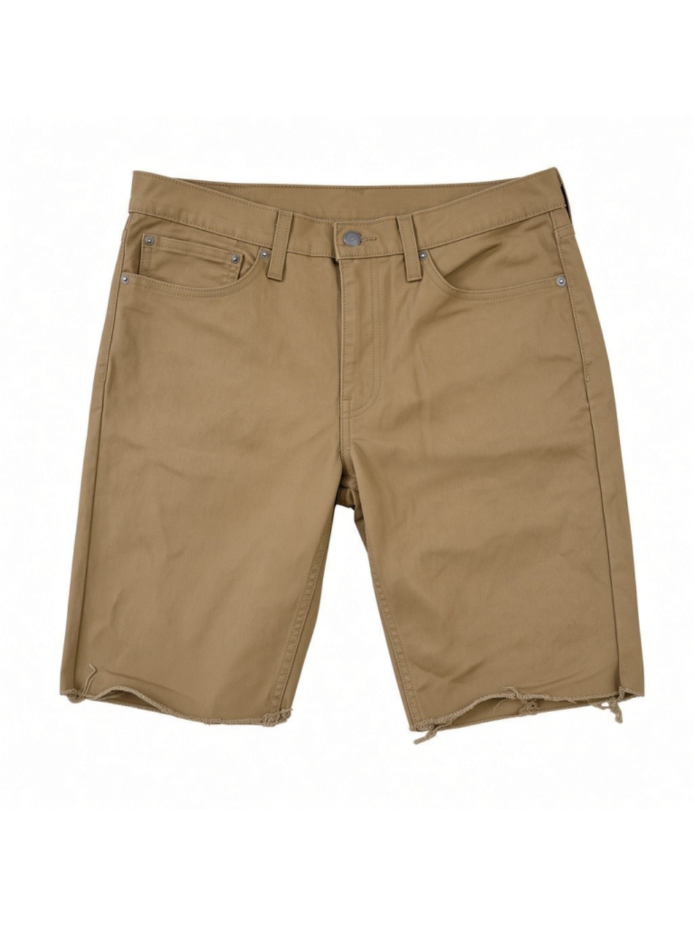 Levi's Men's Red Tab 511 Brown Cut-Off Cotton Blend Zip-Fly Shorts 34 Inseam 11